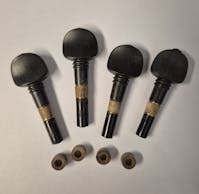 Schaller Set of 4 Ebony Violin Tuning (3/4 - 4/4) - Clearance