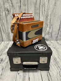 Castagnari Lilly D/G Cherry Melodeon with Hard Case - Commission Sale