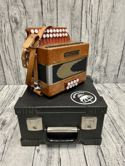 Castagnari Lilly D/G Cherry Melodeon with Hard Case - Commission Sale