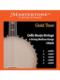 Gold Tone CES5M 5 String Cello Banjo String Set - Mediums