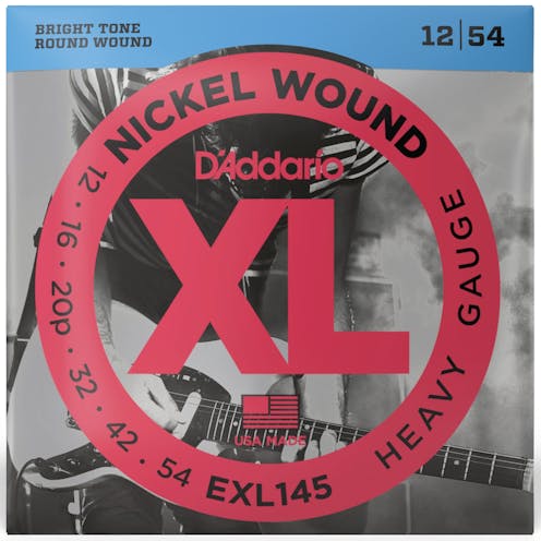 D'Addario EXL145 Heavy Plain Third Electric Guitar Strings 12-54