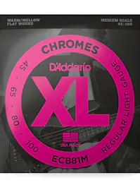 D'Addario ECB81M Flat Wound Bass Strings 45-100