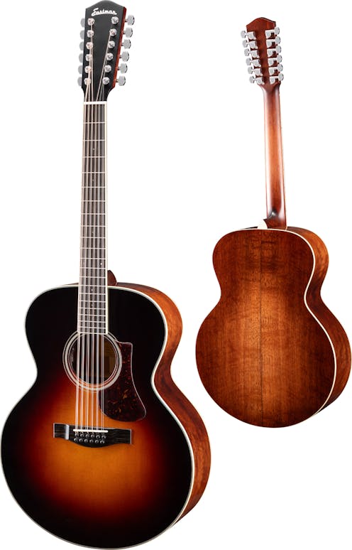 Eastman AC330E-12 All Solid Sunburst Electro Cutaway 12-String Guitar with Deluxe Hard Case
