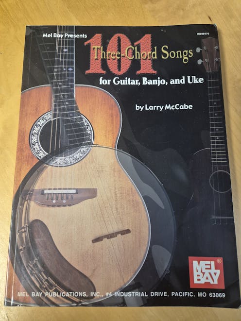 Mel Bay 101 Three-Chord Songs for Guitar, Banjo and Uke Book - Clearance