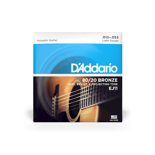D'Addario EJ11 80/20 Bronze Light Gauge 12-53