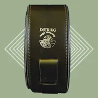 Deering Aniline Leather Banjo Strap - Olive