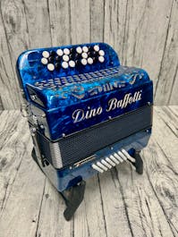 Dino Baffetti Blue D/G Melodeon with Hard Case - Commission Sale