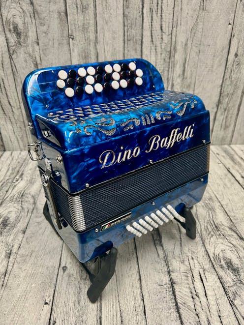 Dino Baffetti Blue D/G Melodeon with Hard Case - Commission Sale