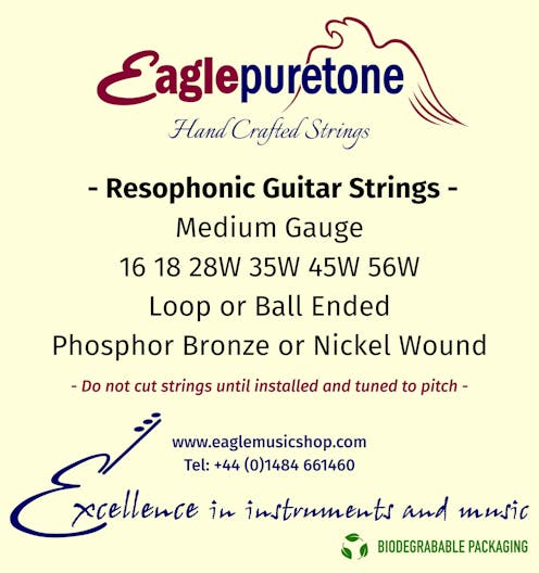 Eagle-Puretone Resophonic Guitar Strings Medium 16 18W 28W 35W 45W 56W