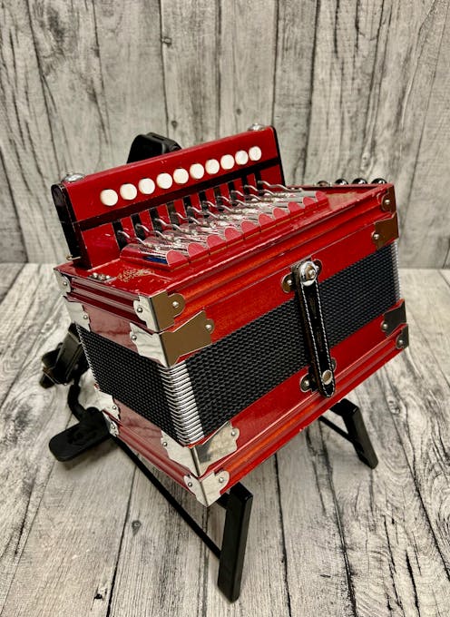 Saltarelle One Row Four Voice Melodeon in D - Commission Sale