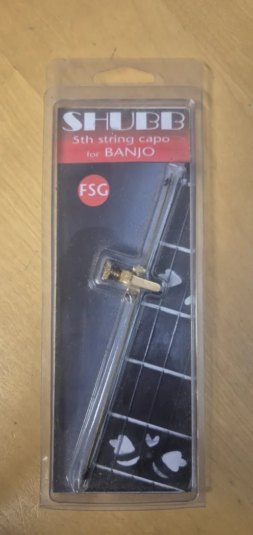 Shubb 5th String Banjo Capo Short Scale GOLD - Clearance