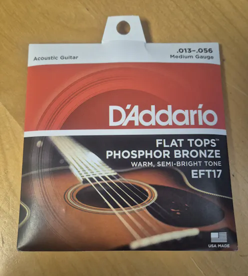 D'Addario EFT Flat Top Medium Gauge Acoustic Guitar Strings - Clearance