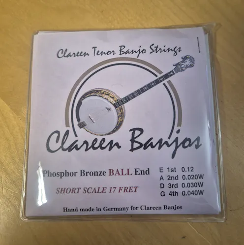 Clareen Tenor Banjo Strings (Ball End Phosphor Bronze) - Clearance