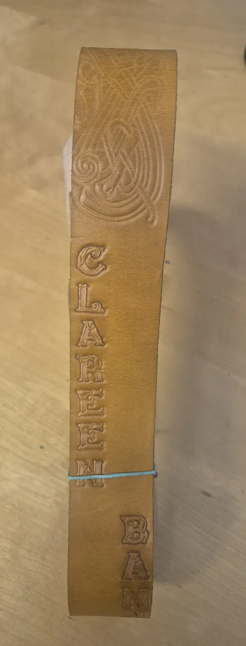 Clareen Custom Leather Banjo Strap (Tan) - Clearance