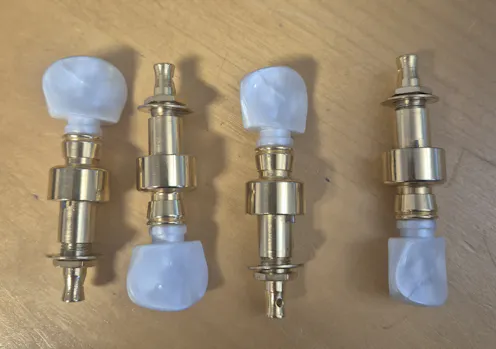Leader Planetary Geared 'Pearl' Gold Plated Banjo Tuning Peg - Set of Four
