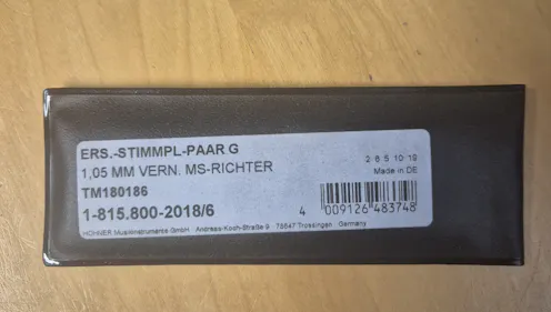 Hohner TM180 Meisterklasse Reed Plates Key of G - Clearance