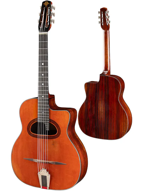 Eastman DM4/v Gypsy Jazz Grand Bouche Guitar with Hard Case