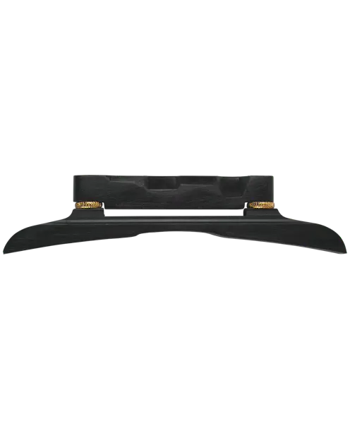 Leader Banjo Co Ebony Adjustable Mandolin Bridge with GOLD Adjustment wheel
