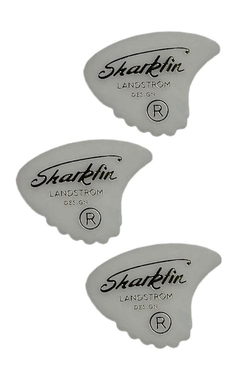 Sharkfin Sharkfin GP10M White Medium Landstrom Design Set of 3 Plectrums