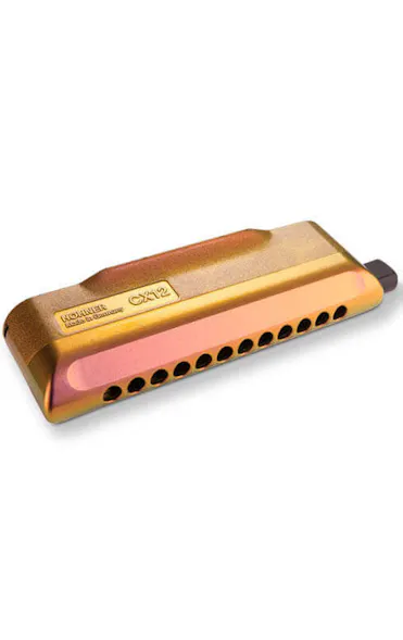 Harmonica Chromatique Hohner CX12 En Do (C) - Pour Rock, Pop, Jazz - Son Puissant Et Réponse Rapide - Fabriqué En Allemagne
