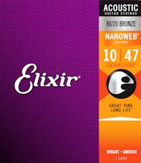 Elixir Nanoweb 80-20 Bronze Extra Light 10-47