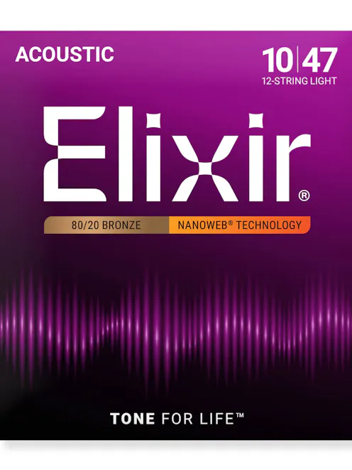 Elixir Nanoweb 80-20 Bronze Light 12 String 10-47