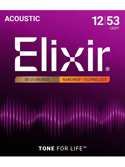 Elixir Nanoweb 80-20 Bronze Light 12-53