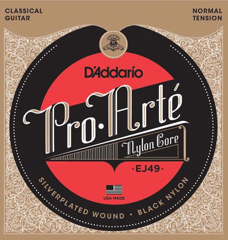 D Addario Pro Arte EJ49 Silver Black Normal Classical Guitar Strings