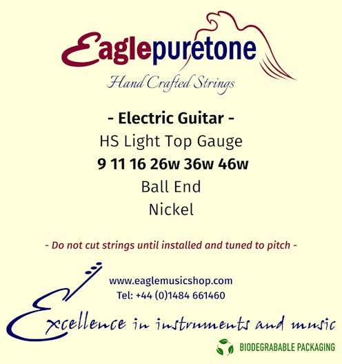 Eagle-Puretone Electric Guitar Strings HS Light Top Gauge 9, 11, 16, 26w, 36w, 46w