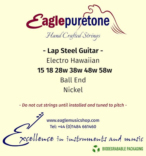 Eagle-Puretone Electro Hawaiian Lap Steel Guitar Strings 15 18 28w 38w 48w 58w