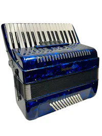 Stephanelli 72 Bass Piano Accordion Blue Pearloid