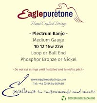 Eagle-Puretone Plectrum Banjo String Set Medium 10, 12, 16w, 22w