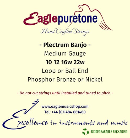 Eagle-Puretone Plectrum Banjo String Set Medium 10, 12, 16w, 22w