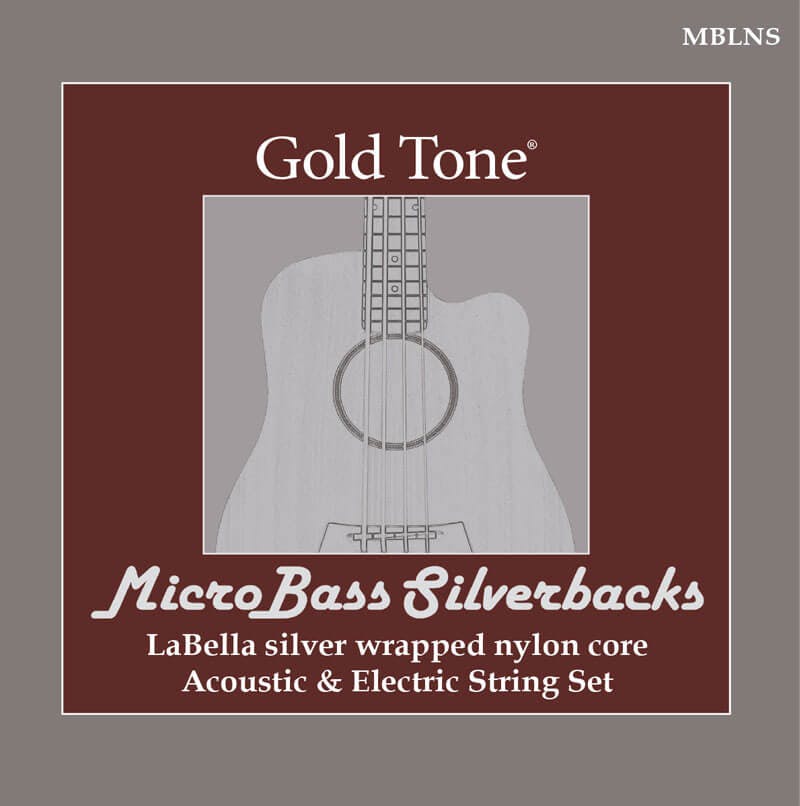 Gold Tone MicroBass LaBella Silverback Silver Wrapped Nylon Strings