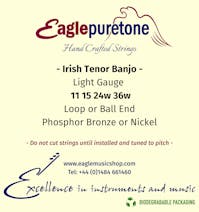 Eagle-Puretone Irish Tenor Banjo String Set Light Gauge 11, 15, 24w, 36w