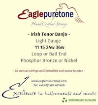 Eagle-Puretone Irish Tenor Banjo String Set Light Gauge 11, 15, 24w, 36w