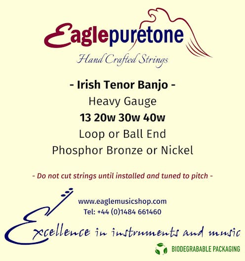 Eagle-Puretone Irish Tenor Banjo String Set Heavy Gauge 13, 20w, 30w, 40w