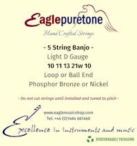 Eagle-Puretone 5-String Banjo Light D/Gauge Set 10, 11, 13, 21w, 10