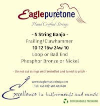 Eagle-Puretone Frailing / Clawhammer 5-string Banjo Set 10, 12, 16w, 24w, 10