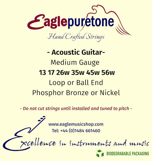 Eagle-Puretone Acoustic Guitar Strings Medium Gauge 13,17,26w,35w,45w,56w
