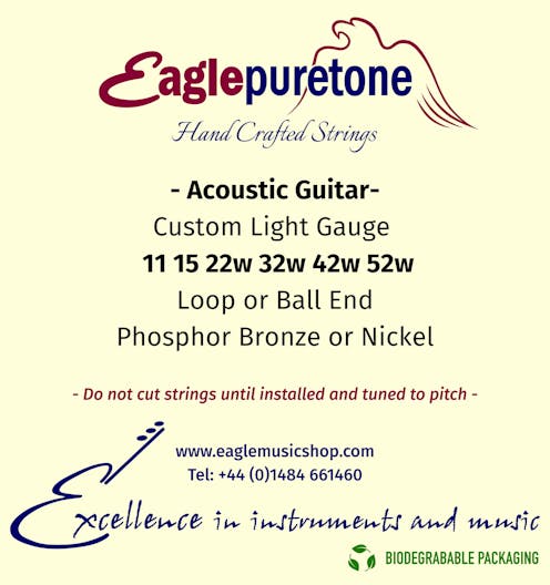 Eagle-Puretone Acoustic Guitar Strings Custom Light 11,15,22w,32w,42w,52w