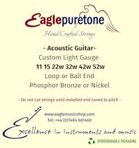 Eagle-Puretone Acoustic Guitar Strings Custom Light 11,15,22w,32w,42w,52w