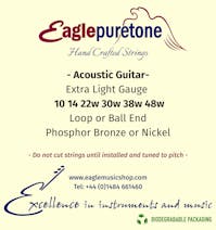 Eagle-Puretone Acoustic Guitar Strings Extra Light 10,14,22w,30w,38w,48w
