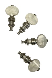 Leader Banjo Co Deluxe Uke / Banjo Tuning Pegs Set of Four - White Pearl/Chrome