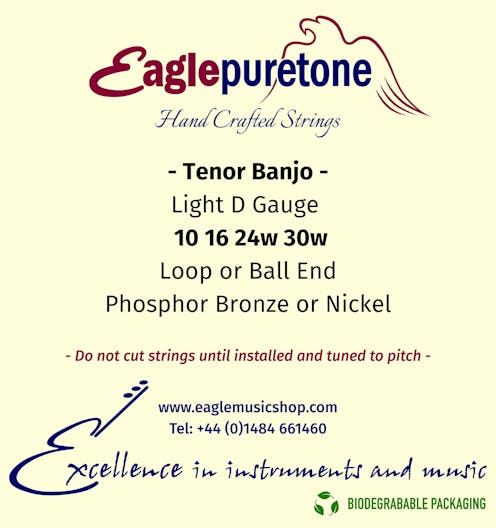 Eagle-Puretone Light 'D' Gauge Tenor Banjo 10, 16, 24w, 30w