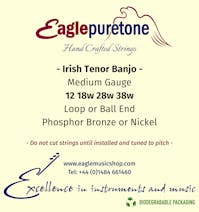 Eagle-Puretone Irish Tenor Banjo String Set Medium Gauge 12, 18w, 28w, 38w