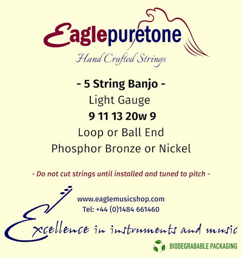 Eagle-Puretone 5 String Banjo Light 9, 11, 13, 20w, 9