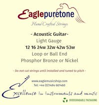 Eagle-Puretone Acoustic Guitar Strings Light Gauge 12,16,24w,32w,42w,53w
