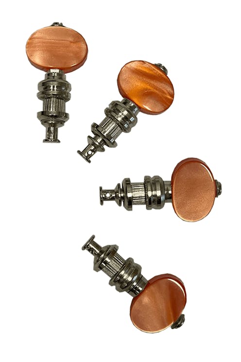 Leader Banjo Co Deluxe Uke / Banjo Tuning Pegs Set of Four - Carnelian Pearl/Chrome