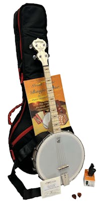 Deering Goodtime 17 fret Short Scale Irish Tuned Tenor Banjo Beginners Pack